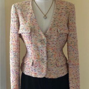 Emanuel Ungaro Colorful Tweed Blazer